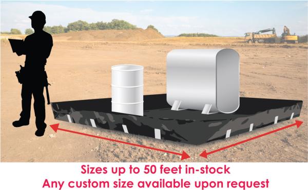 Foldável Spill Berm UV e resistente a produtos químicos para armazenamento seguro de combustível / óleo