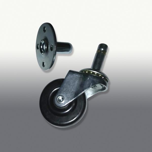 Genuine Fender Amplifier 2 Plug-in castor with socket, zinc plating.