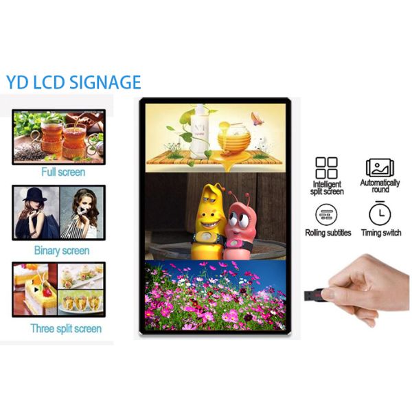Multi Touch LCD Digital Signage , Wall Mount LCD AD Player 15.6