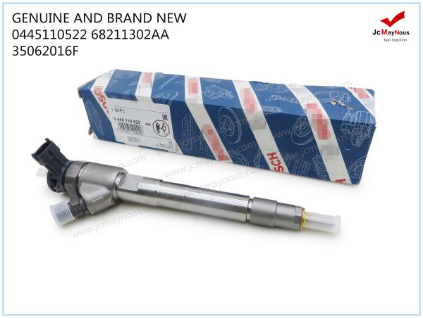 Bosch Genuine and New Fuel Injector 0445110522 0986435251 for Dodge VM 68211 302AA 35 06 2016F 68211302AA 35062016F