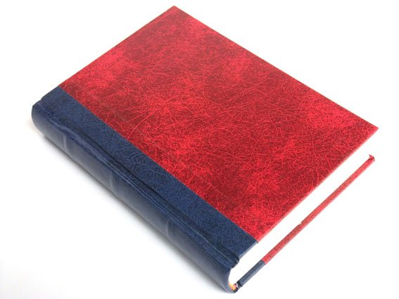Hardcover Book Printers Service with PU leather mounted on 1200gsm grey cardboard