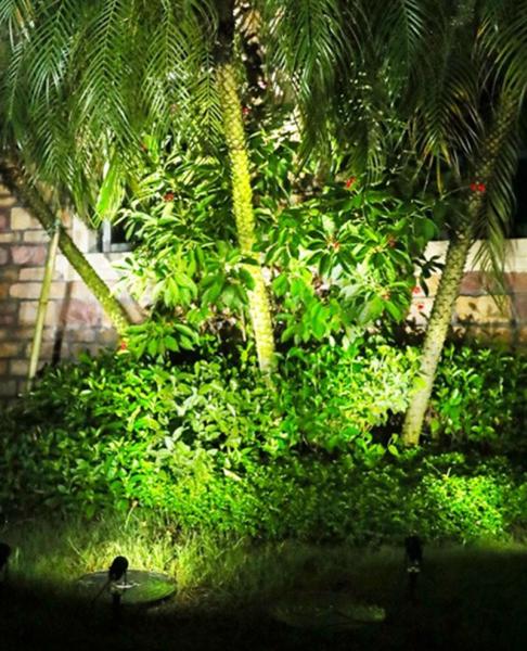 led outdoor garden lawn use waterproof landscaping ground smartyard triple lampheads 3pcs lamphead solar spotlight 3*5w