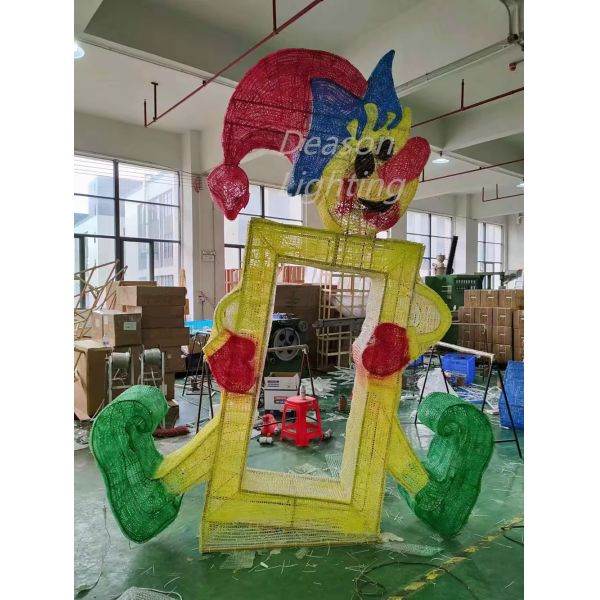 christmas motif light elf photo op outdoor decoration