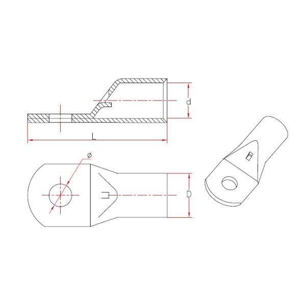 SC(JGY) Copper Cable Crimp Lugs Electrical Power Tinned Copper Lugs Fittings