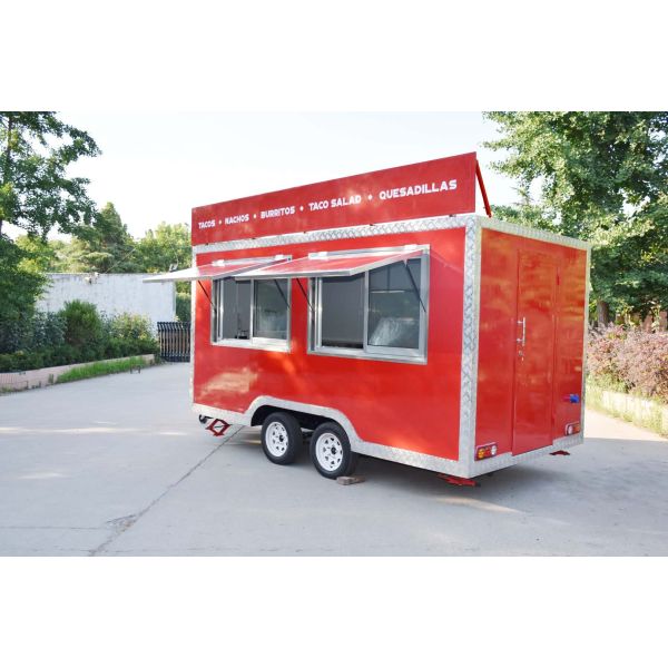 4 Wheels Technology Mobile Beauty Spa Salon Trailer for Dairy Products Long Service Life