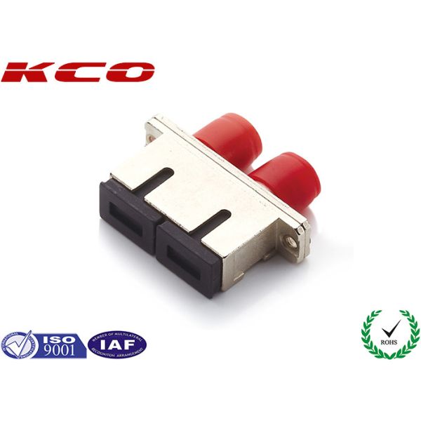 Hybrid Duplex Fiber Optic Adapter SC to FC / FC to SC Metal Low Insertion Loss