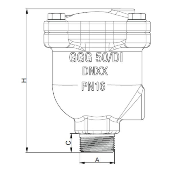 Тип фланца клапана вакуума воздуха комбинации GJS500-7 EPDM резиновый