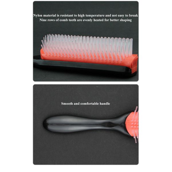 Nine Rows Removable Plastic Hair Comb Hair Massage Brush Customized Logo