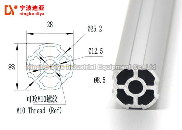 Lean Rack Aluminium Tube Extrusions Aluminum Alloy Tube For Industrial Automation Assembly