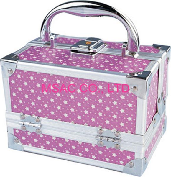 Fashion Portable Aluminium Cosmetic Case Elegant Outside Surface Wear Resistant