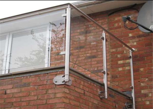 Modern Stainless Steel Glass Balustrade Frameless Railing Post Easy DIY Install
