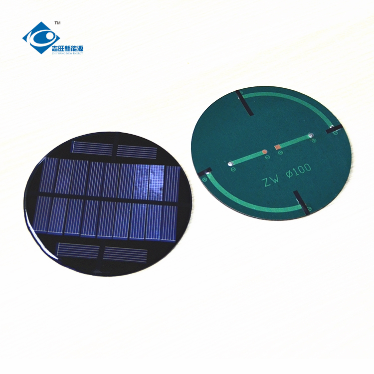 11 панель солнечных батарей Φ100X2.5mm эпоксидной смолы облегченного кремния батареи 5.5V солнечная ZW-R100