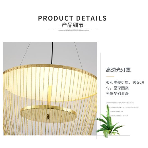 Creative Tassel Luxury LED Pendant Lights mid century art decor chandelier Celeste LED Chandelier(WH-MI-159)