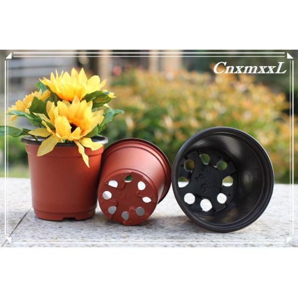 Черные оранжевые 17cm пластиковые баки завода срывают устойчивых крепких плантаторов полипропилена