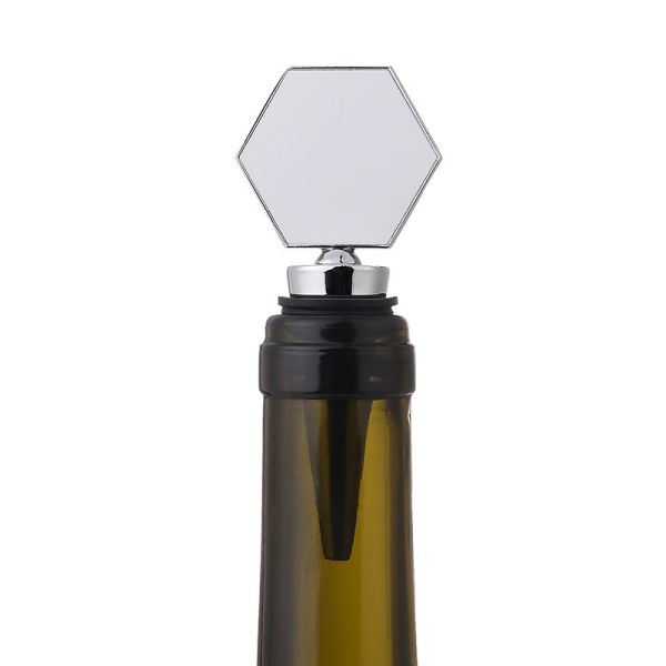 Double Sided Sublimation Wine Bottle Stopper Custom Wine Stoppers For Heat Transfer