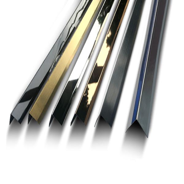 304 316  Stainless Steel Tile Trim For Wall Decoration Different Shaped 304 Ceramic Tile Trim