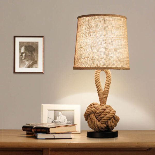 E27 Night Table Lamps For Living Room Bedroom  Rope Table Lamp(WH-MTB-141)