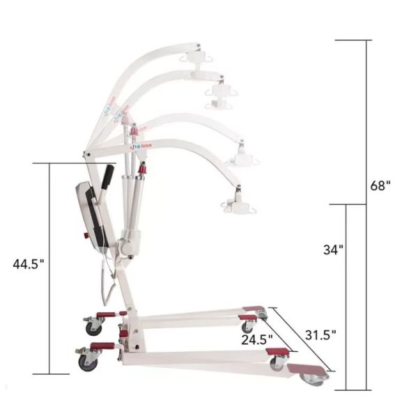 Black Elderly Lift Cart Patient Transfer Is Convenient And Fast