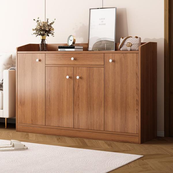 Large Capacity Space-Saving Solid Wood Shoe Storage Cabinet For Home Entrance, Home Exterior Door, Elevator Aisle