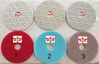 Orbital Sander Marble 3 Step Diamond Polishing Pads  , Grinder Concrete Polishing Discs