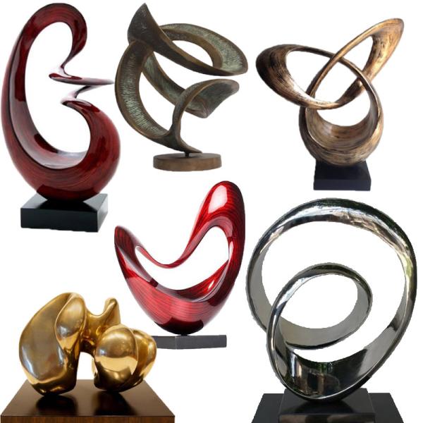 Plating Titanium Modern Metal Sculpture Pool Tall Abstract Sculpture
