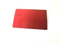 Cartão de sócio vermelho do metal de 1.2mm com Chip Brush Finishing