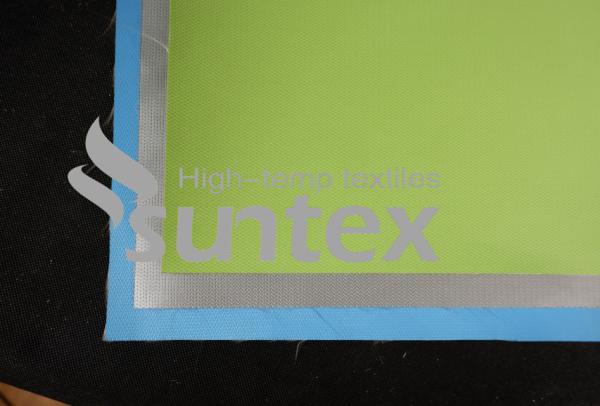 Silicone à prova de fogo revestido lateral da borracha de silicone da isolação tela revestida personalizada da fibra de vidro do único
