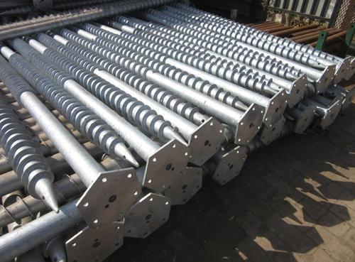 Lightweight Hot Dip Galvanized Steel Screw Anchors Steel Solar Energy System