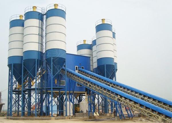 HZS120 Compact Ready Mix Concrete Plant , Precast 120m3/H Concrete Mixing Plant