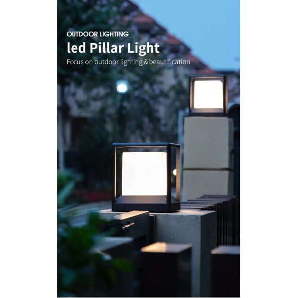 Morra moldam a base solar de alumínio do watt E27 da luz 5 da coluna para a entrada de automóveis exterior