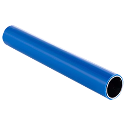 OD28mm Light Blue Coated PE Lean Pipe Composite Tube for Rack System Wall