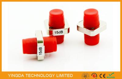 Tipo atenuador FC/PC do adaptador do metal do ST do SC de FC da fibra óptica, atenuador 15dB