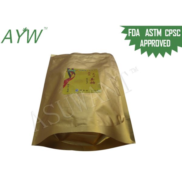Moisture Proof Resealable Foil Bags Gold Zip Lock Doypack 200g For Food Ginger Candy
