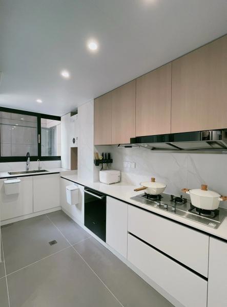 Custom 3D Design Modern Melamine Particle Board Wood Kitchen Cabinet