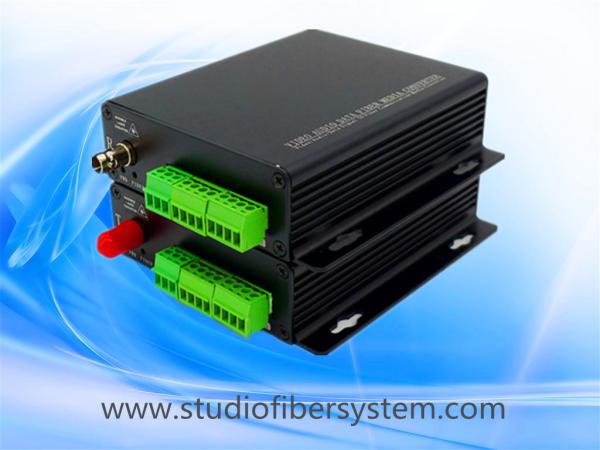 1CH BIDI balanced audio fiber transmitters and receivers with Phoenix connectors for remote broadcast/studio system