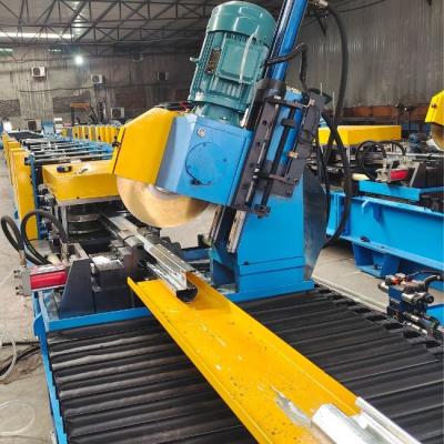 7.5kw Blue Gearbox Steel Fence Post Storage Rack Roll Forming Machine With Panasonic PLC