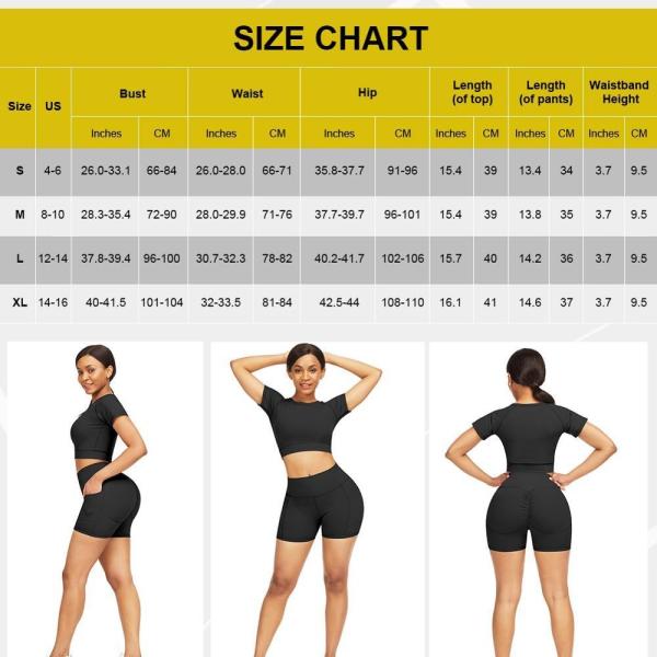 Plus Size HEXIN Estilo Mulheres Outfits de Yoga em Duas Peças Tops de Crop Curvos Shorts Activwear