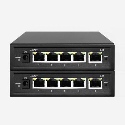 A camada 2 controlou apoio de detecção IGMP de 2,5 portos 2.5G o auto RJ45 do interruptor 5 do gigabit que Snooping