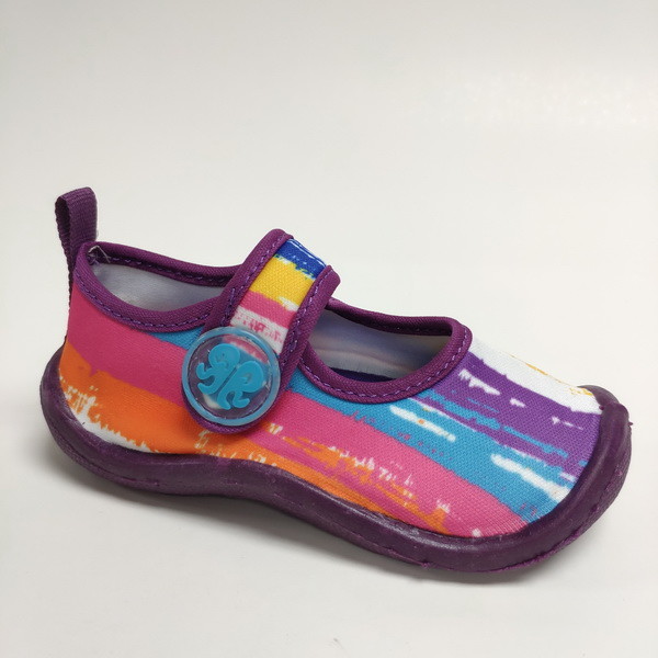 TPR Kids Aqua Shoes , Rainbow Printed Lightweight Water Shoes