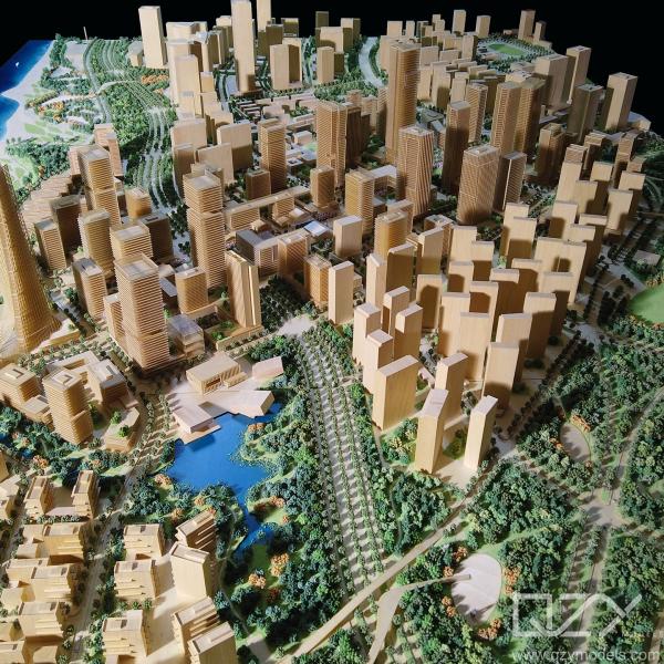 Mini Basswood Arquitetônico Modelo Físico Aecom 1/500 Personalizado