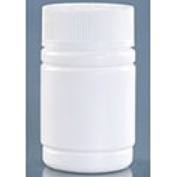 Solid Plastic Medicine Bottles , White HDPE Plastic Bottle 60g Volume