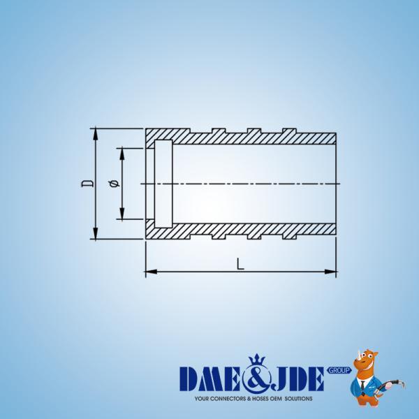 DPFTFO Hydraulic Hose Fittings For Braided Teflon Hose 1/4