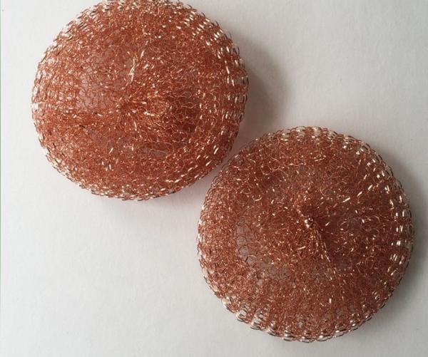 Environmental Friendly Copperized Stainless Steel Scrub , Anti Mildew Metal Pot Scrubbers