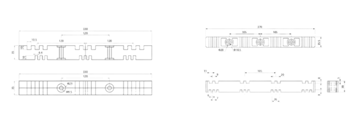 Customized Busbar Clamp Insulator Support Low Voltage Busbar Insulator Support Busbar Clamp
