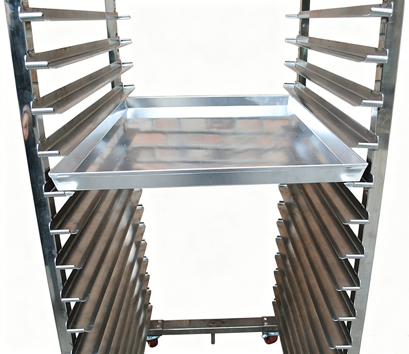 commercial  Kitchen Sus 304 316 Stainless Steel Aluminium 600 X 400 rotary Oven Half bakery bread rack trolley cart