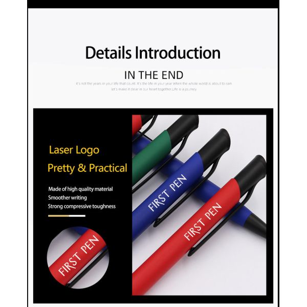 Bureau de l' école de papeterie Bevel en métal Top Pressing stylo à bille avec logo