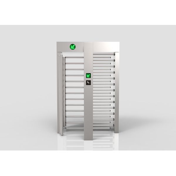 90 Degree Rotating Bi-directional Full Height Turnstile with Biometric Fingerprint RFID Card Reader and SS304 Frame