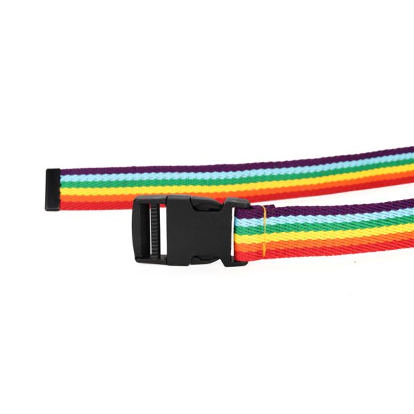 Correa de nylon del deber de la correa los 3cm de la tela elástica del estiramiento del arco iris