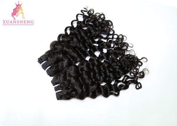 No Shedding Peruvian Human Hair Bundles / Raw Italian Wave Hair Bundles