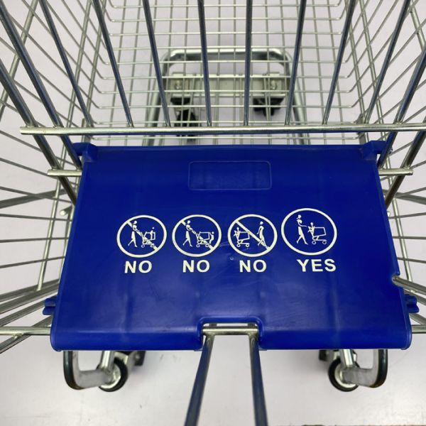 Немецкая вагонетка металла супермаркета сети розничных магазинов удобства стиля 100L с изготовителем 3 колес лифта лезвий